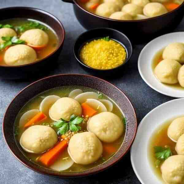 Куриный суп с галушками из манки